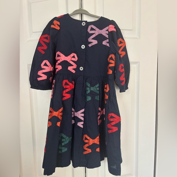 Pink Chicken Navy and Pink Bow Dress 6y NWT - Picture 2 of 6